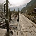 ... Schienenweg in gleißender Sonne ...