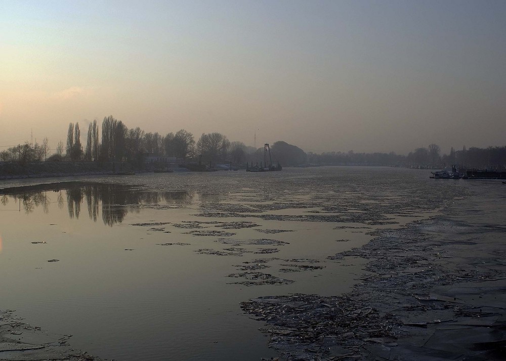 Schiersteiner Hafen im Winter...