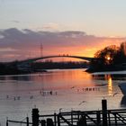 Schiersteiner Hafen im Winter - Dyckerhoffbrücke