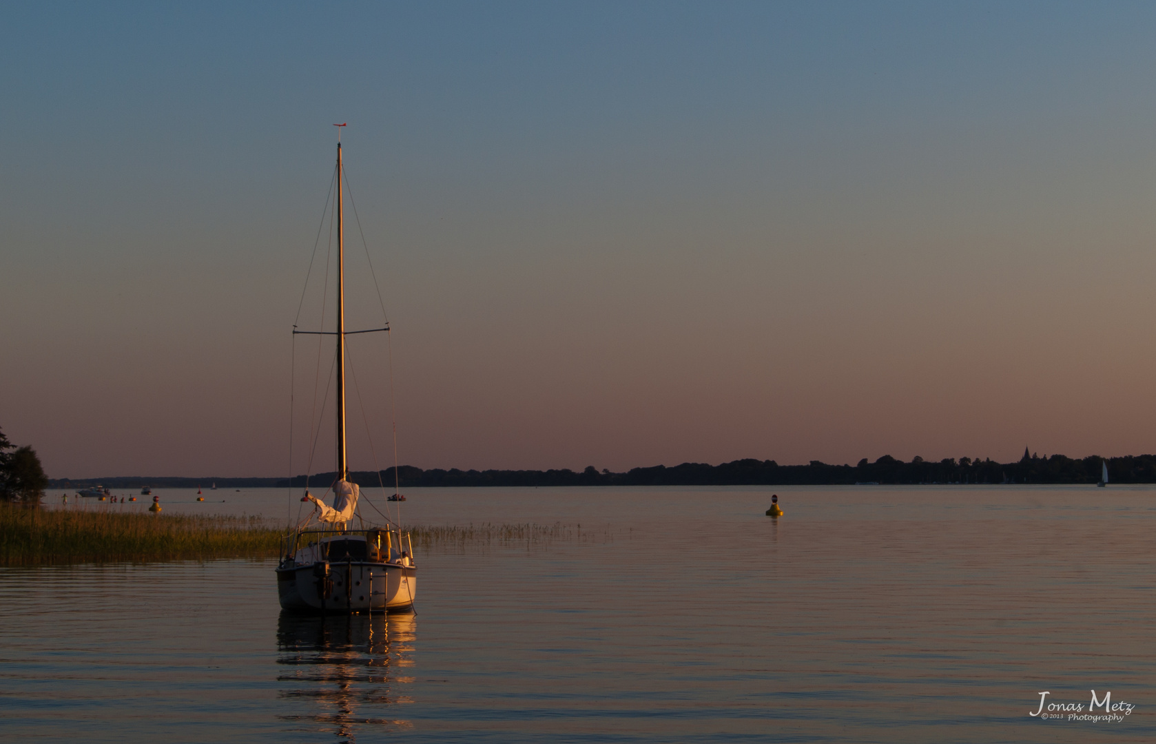 Schiff im Abendlicht