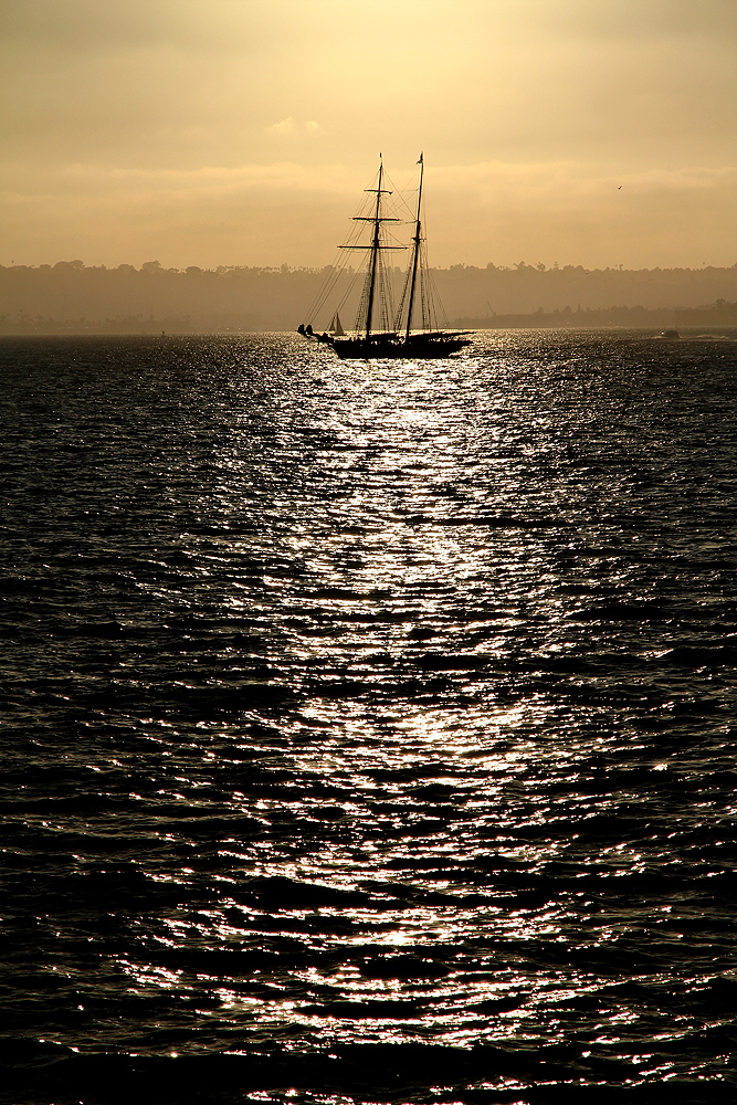 Schiff im Hafen von San Diego