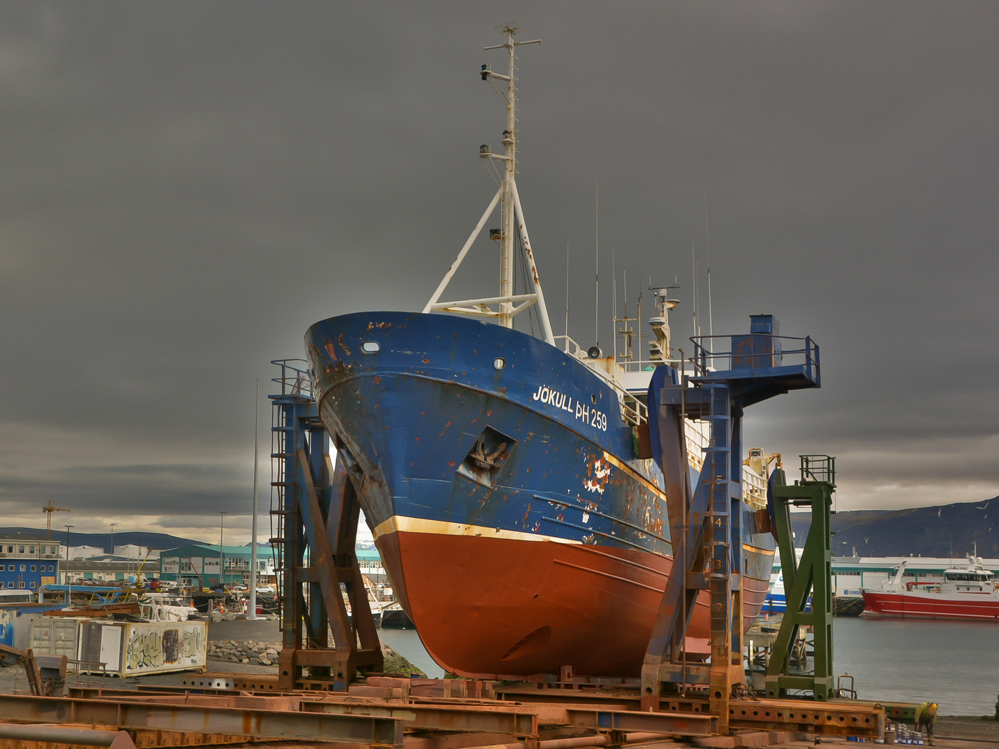 Schiff in der Werft