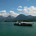 Schiff Kaiser Franz Josef mit Berge