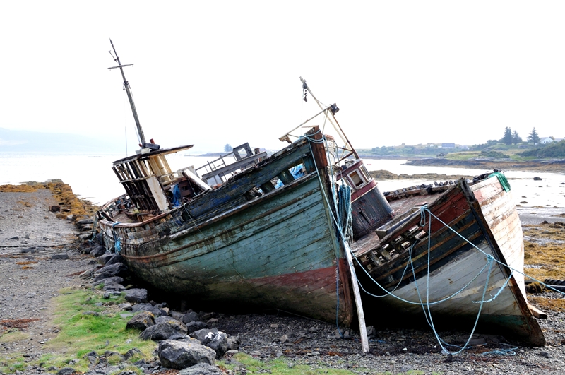 Schiffbruch an der Isle of Mull, Schottland