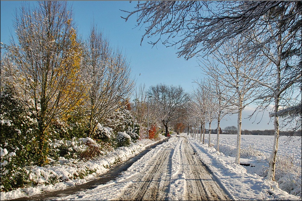 Schiffdorf im Schnee