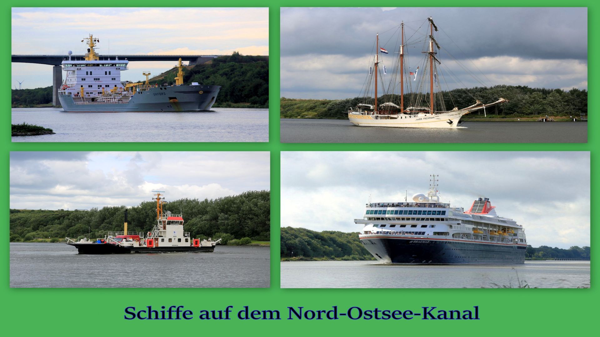 Schiffe auf dem Nord-Ostsee-Kanal