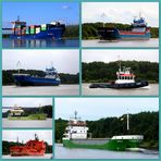 Schiffe auf dem Nord-Ostsee-Kanal