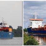 Schiffe auf dem Nord-Ostsee-Kanal
