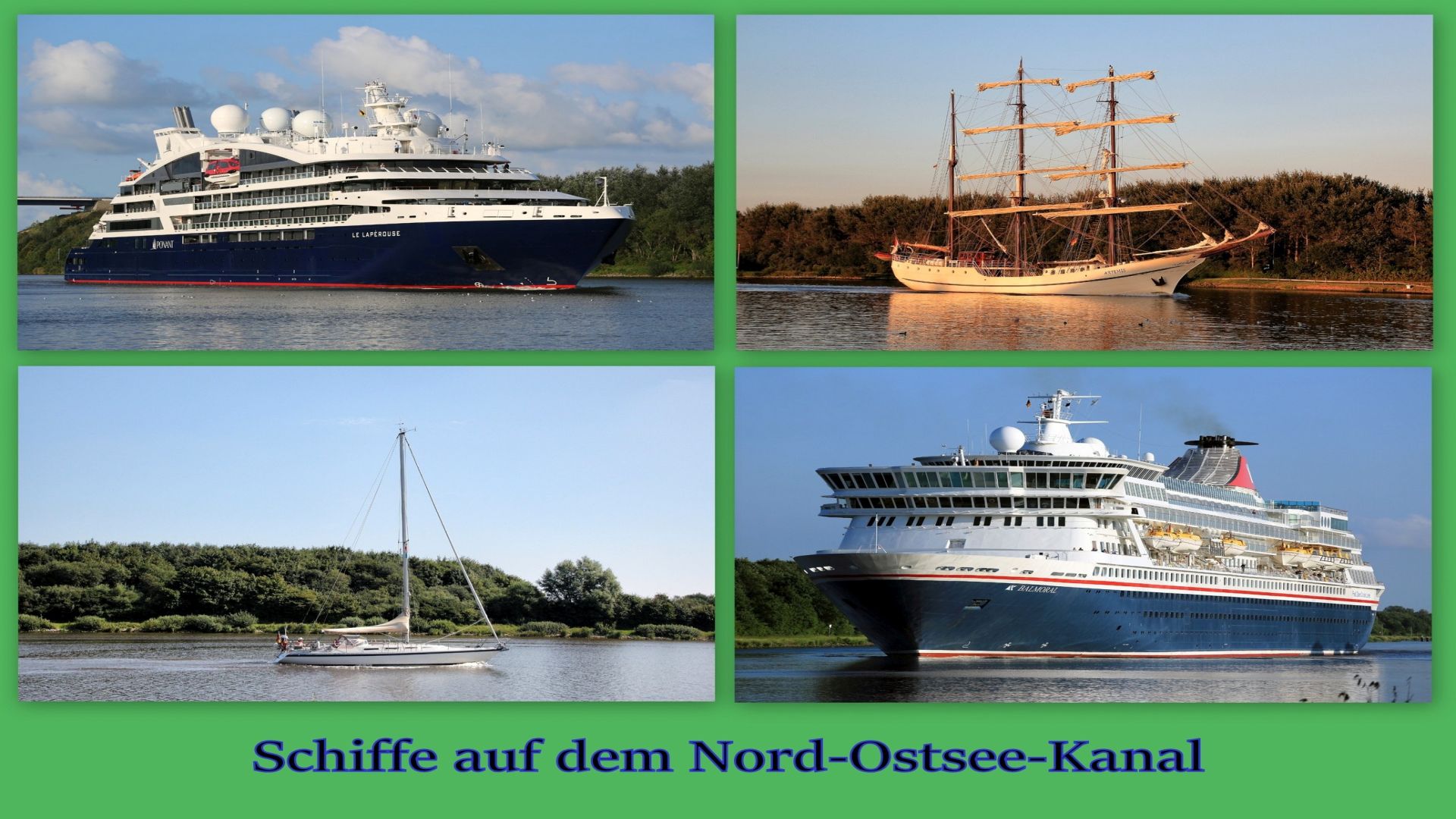 Schiffe auf dem Nord-Ostsee-Kanal