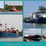 Schiffe auf dem Nord-Ostsee-Kanal