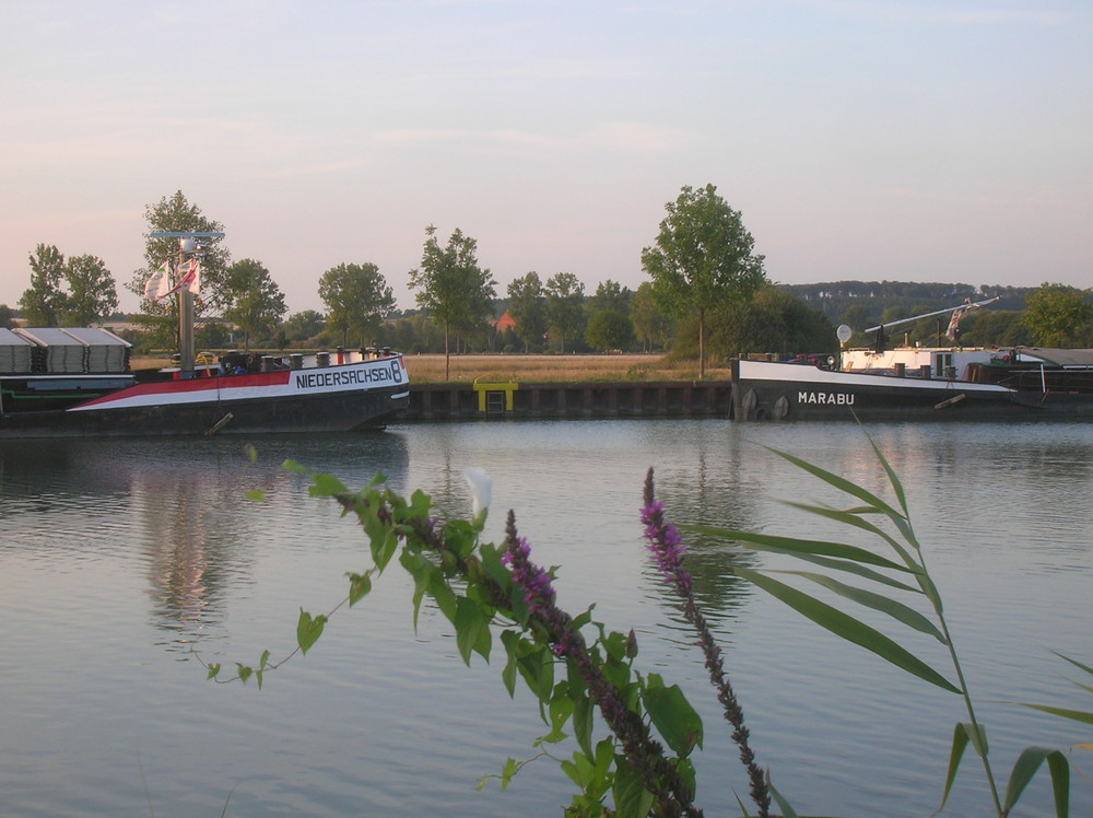Schiffe im Hafen von Sachsenhagen / Mittellandkanal Foto & Bild
