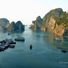Schiffe und Boote in der Halong Bucht - Vietnam