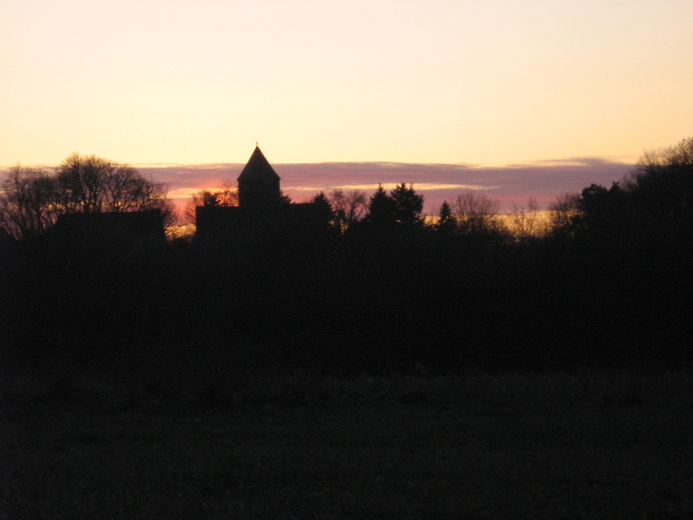 Schiffenberg bei Sonnenuntergang