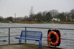 Schiffs Anleger Dranke an der Ostsee 