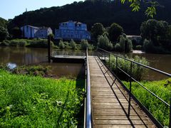 Schiffsanleger am Weserradweg