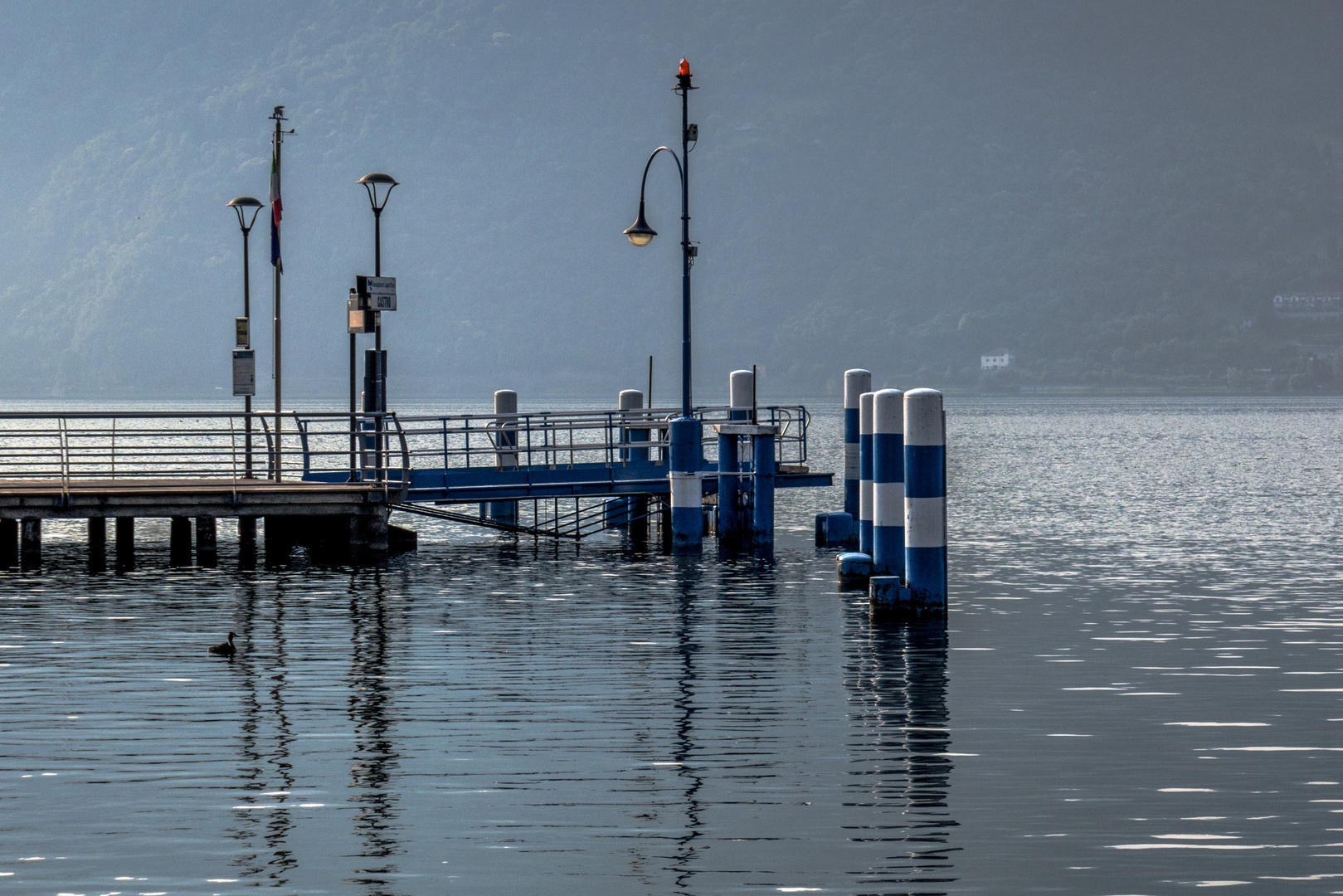 Schiffsanleger Castro im Lago d´Iseo, Oberitalien