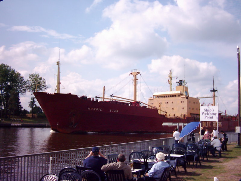 Schiffsbegrüssungsanlage Rendsburg Nord Ostsee Kanal