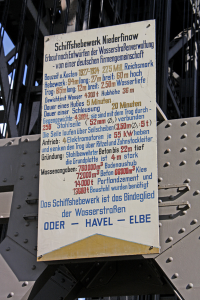 Schiffshebewerk Daten