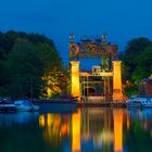 Schiffshebewerk LWL Museum Henrichenburg in der blauen Stunde 