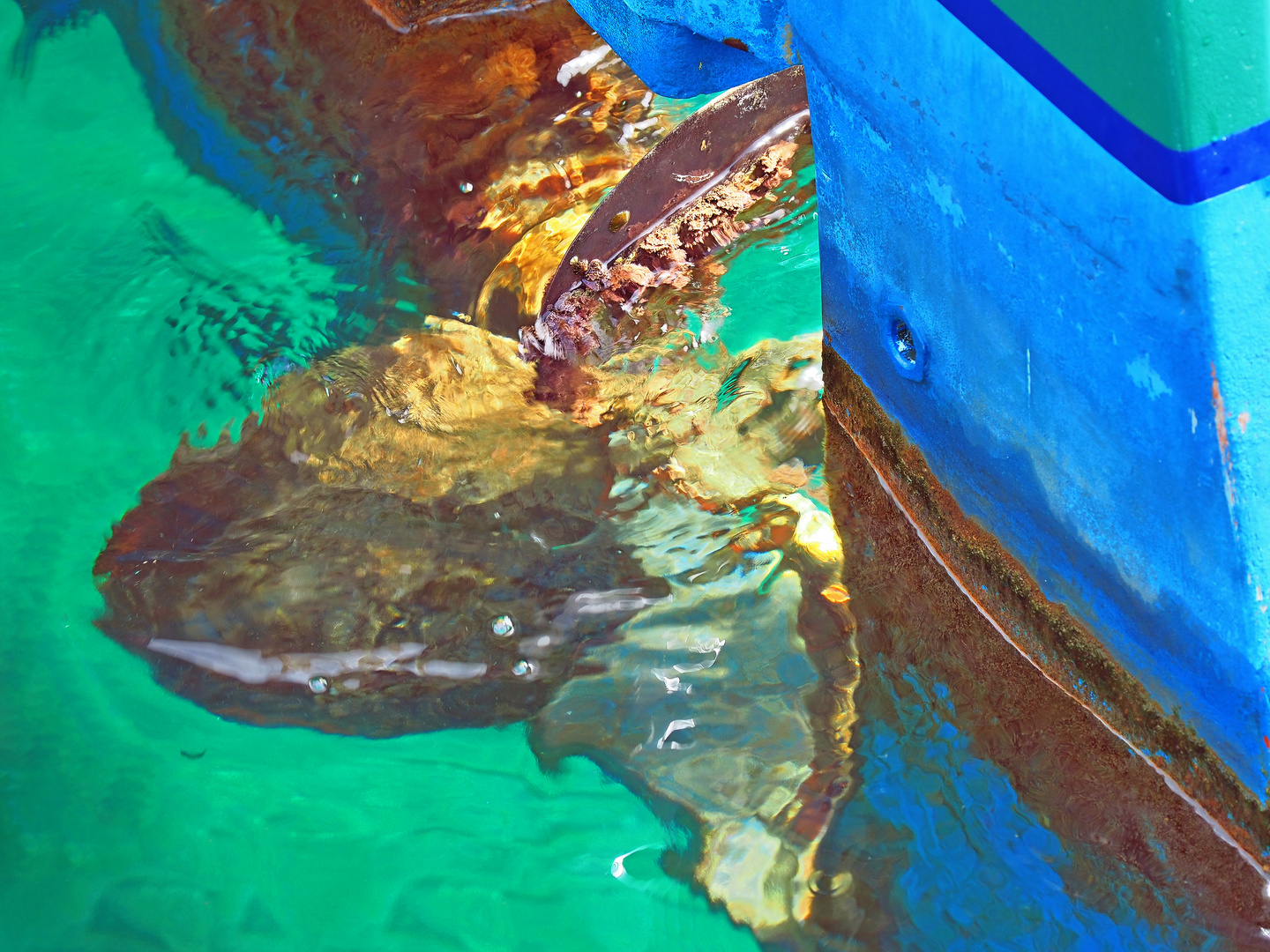 Schiffsschraube - Propeller an einem alten Fischerboot