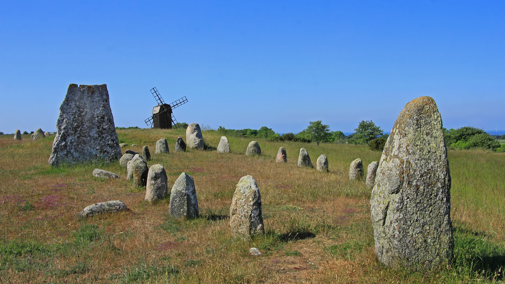 Schiffssetzung aus der Wikingerzeit (Insel Öland, Südschweden)