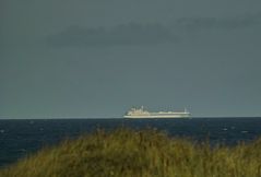 Schiffsverkehr an der Küste von Nordjütland.