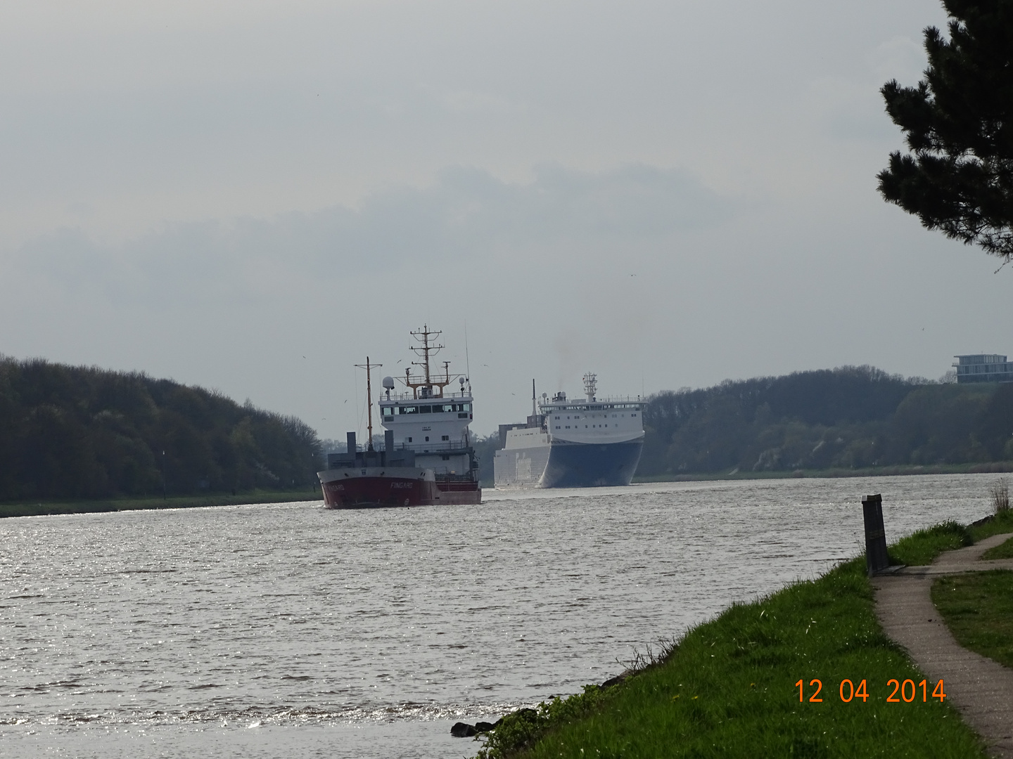 Schiffsverkehr auf den Nord-Ostsee-Kanal