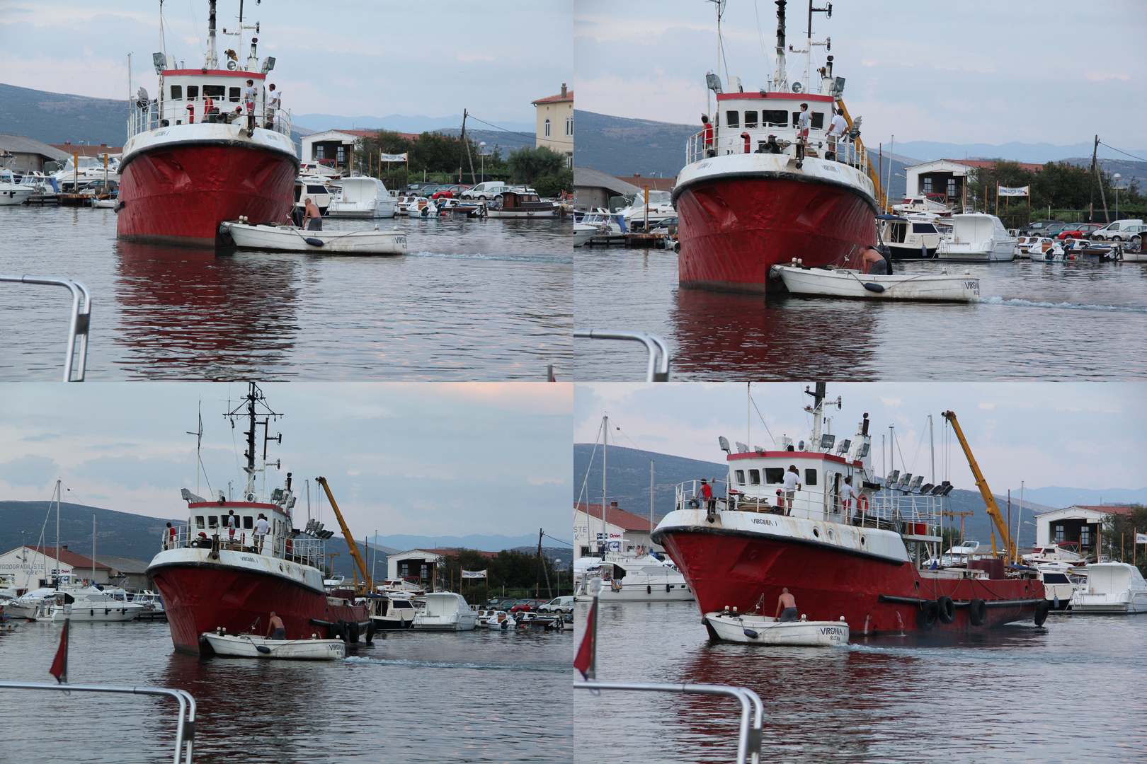 Schiffswendung im Hafen von KRK