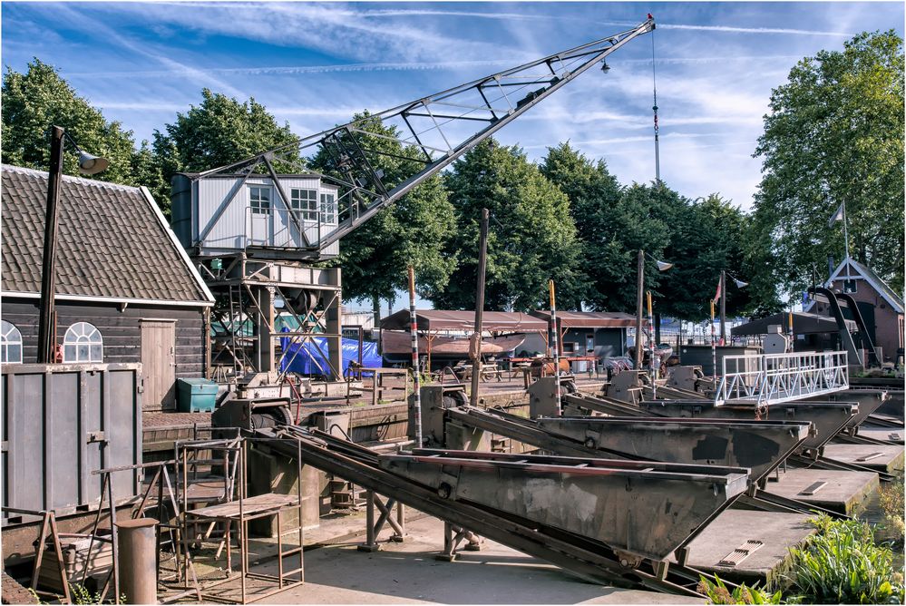 Schiffswerft im Alten Hafen in Rotterdam