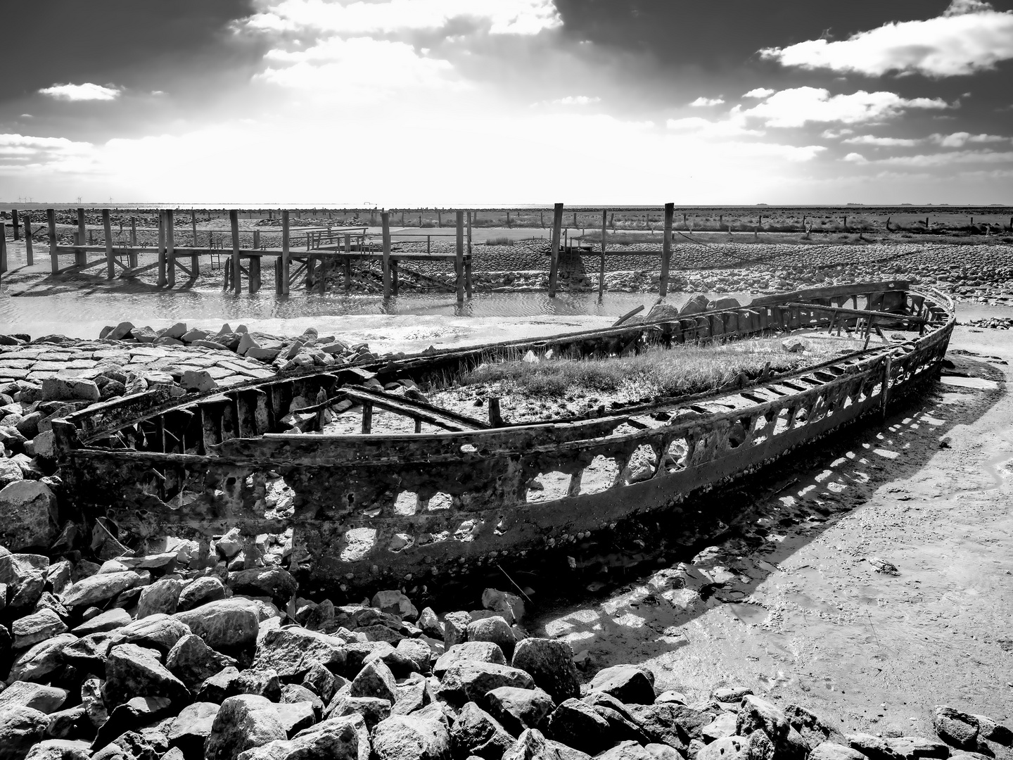 Schiffswrack am Osterwehl 