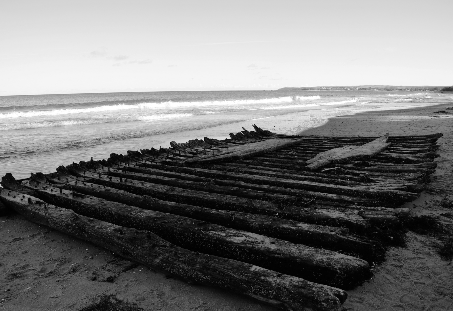 Schiffswrack an der Schaabe