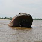 Schiffswrack in der Elbe