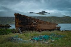 Schiffswrack in Djupavik, Westfjorden/Island