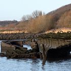 Schiffswrack in Hamburg Blankenese