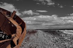 Schiffswrack in Tierra del Fuego, bei Povenir