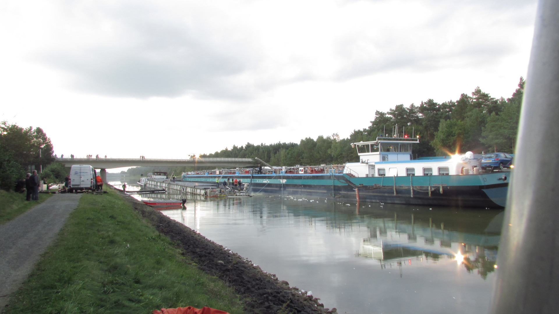 Schiffunglück auf den Elbe-Seitenkanal bei Bad Bevensen