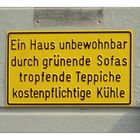 Schild am Haus