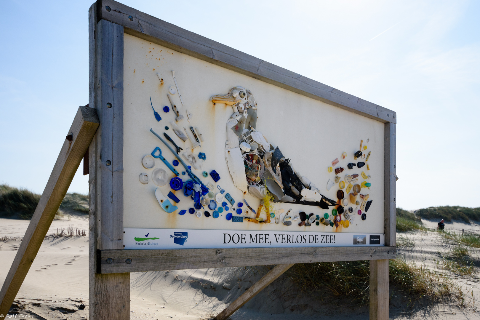 Schild am Strand