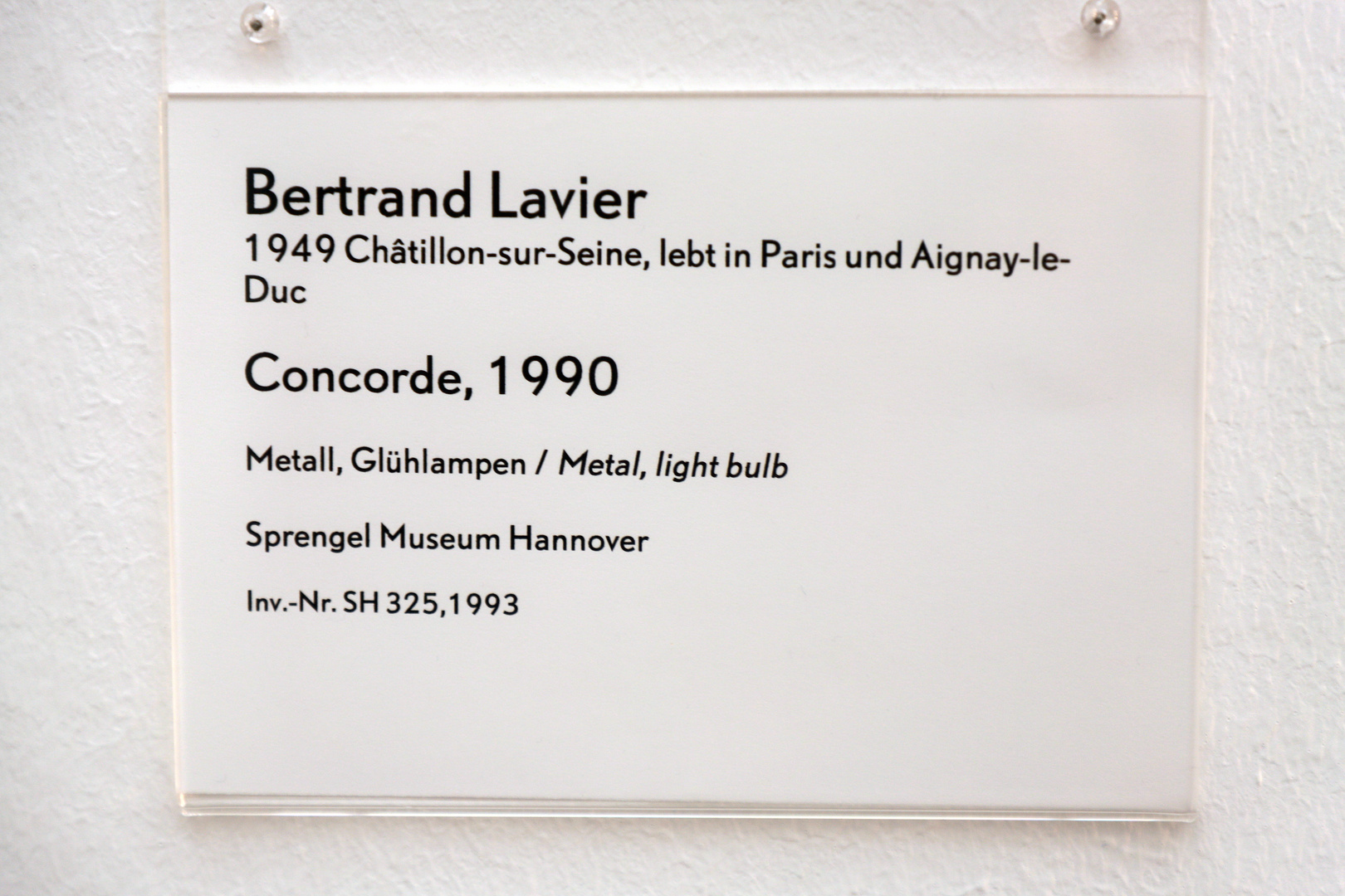 schild bertrand lavier