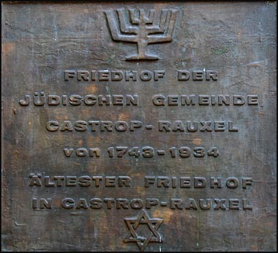 Schild des jüdischen Friedhofs