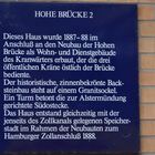 Schild Hohe Brücke