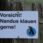 Schild im Aachener Tierpark