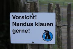 Schild im Aachener Tierpark