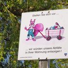 Schild in Sachen Umweltschutz