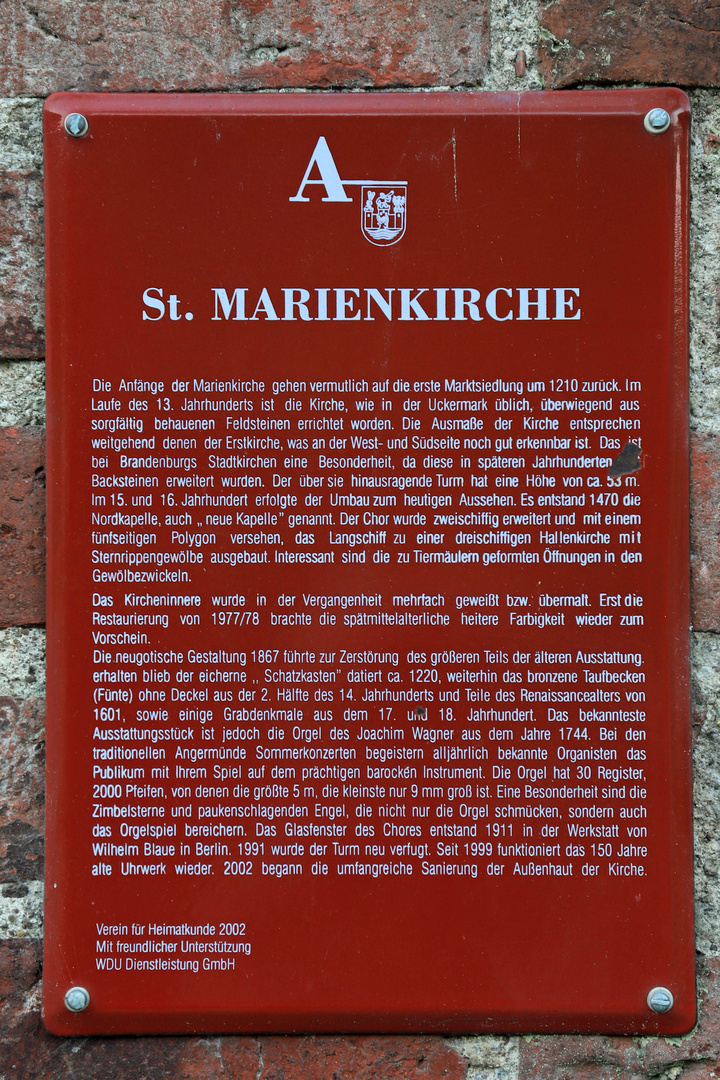 schild marienkirche