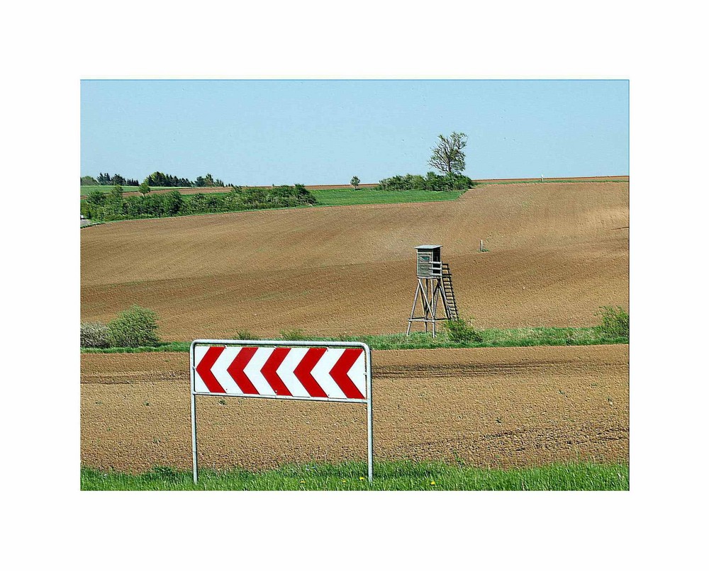 Schild mit Anstand