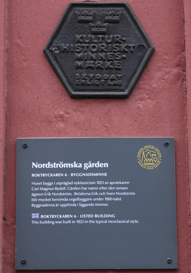 schild nordströmska garden