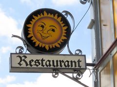 Schild Restaurant Sonne, Appenzell