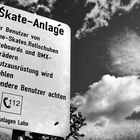 Schild "Skate-Anlage"