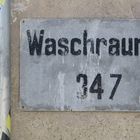 Schild Waschraum Völklinger Hütte Weltkulturerbe